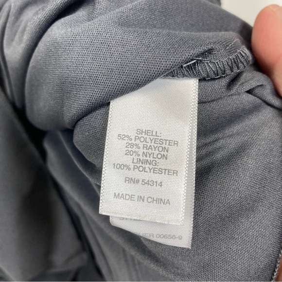 Bisou Bisou Michele Bohbot Midi Dress Lace Size 16 Argyle Zipper Charcoal Boho - Picture 10 of 16